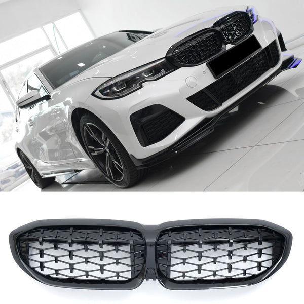 Grille BMW 3 Series G20 / G21 Pre-LCI (2019-2022) - GCP Diamond Style Gloss Black