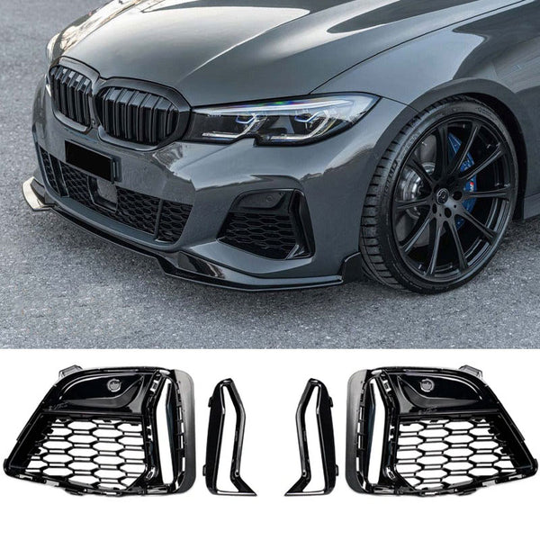 Parrilla BMW Serie 3 G20 / G21 M Sport antes del LCI (2019-2022) - GCP M340i Look Negro Brillo