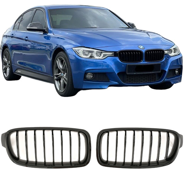 Grille BMW 3 Series F30 / F31 (2011-2019) - GCP Double Bar Gloss Black