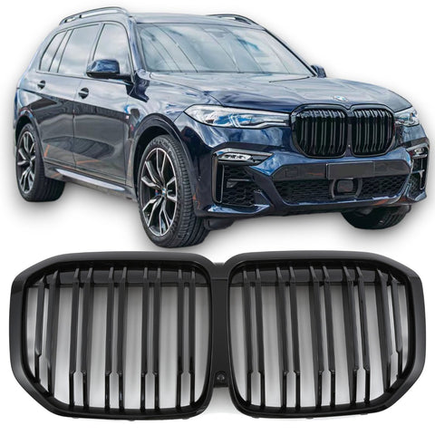 Kühlergrill BMW X7 G07 Vor-LCI (2019-2022) - GCP Double Bar Glanzschwarz