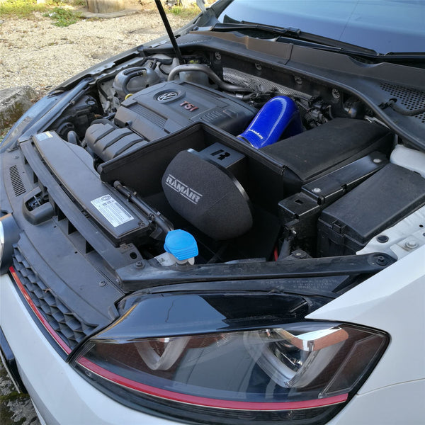 Kit de Admisión con Codo de Turbo VW Golf 7 GTI / R, Audi A3 / S3 8V, Seat Leon Cupra 280 y Skoda Octavia RS, Manguito Azul – Ramair JSK-121-BL-TI