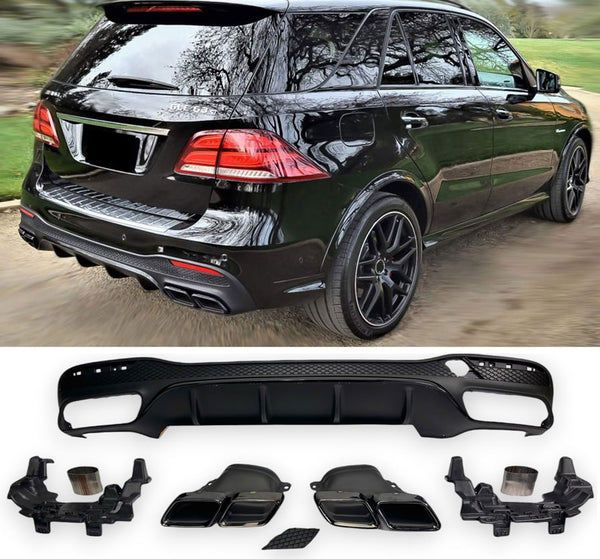 Rear Diffuser + Exhaust Tips Mercedes GLE W166 AMG Line (2015-2019) - GCP GLE 63 Look