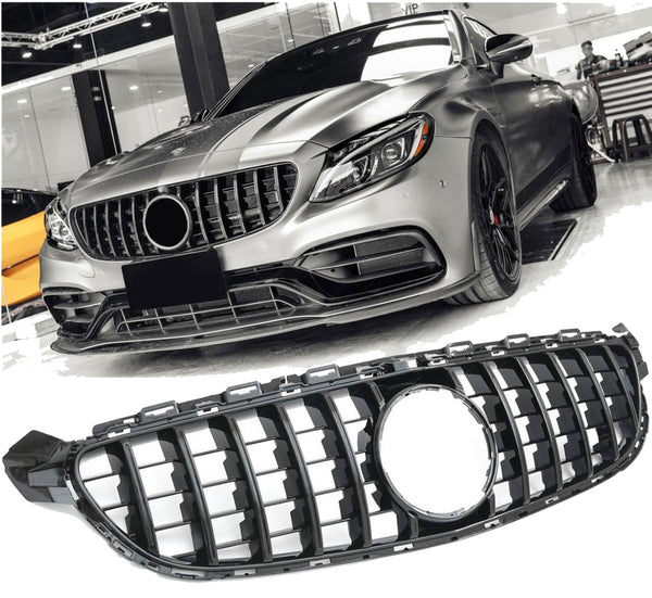 Grille Mercedes C-Class W205 / S205 / C205 / A205 C63 AMG (2014-2021) - GCP Panamericana GT Gloss Black