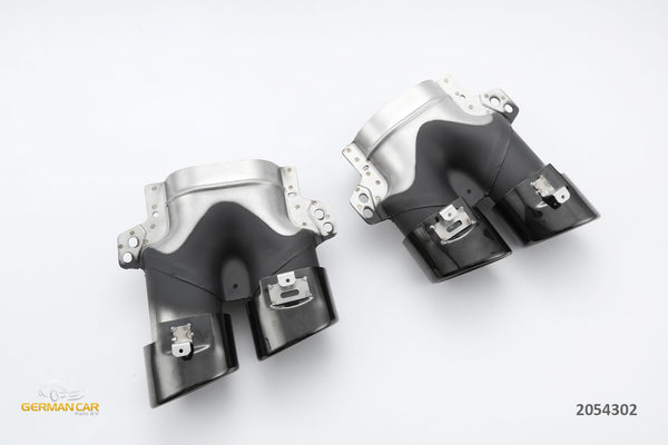 Rear Diffuser + Exhaust Tips Mercedes C-Class W205 / S205 AMG Line (2014-2021) - GCP C43 Look Black