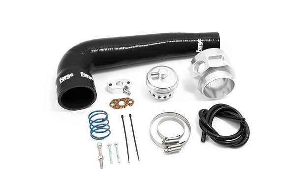 Válvula de descarga (blow off) con manguito de silicona para VW Polo 6R, Golf 6, Seat Ibiza 6J, Leon 1P, Skoda Fabia 5J, Audi A1 8X / A3 8P (1.2 TSI CBZA / CBZB) – Forge FMDV12VAG negro