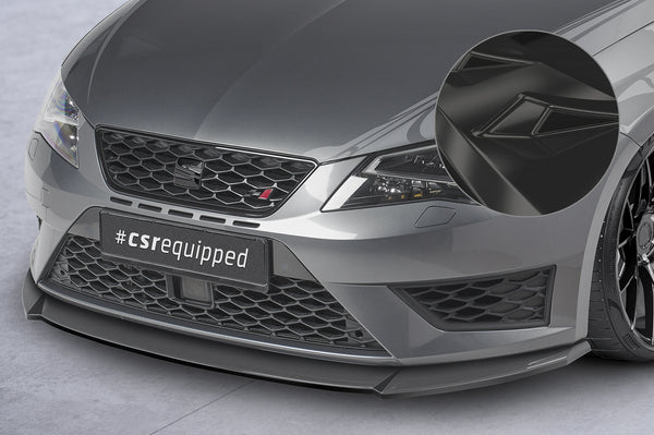 Labio delantero para Seat León 3 (5F) Cupra / FR – negro brillo, con ABE