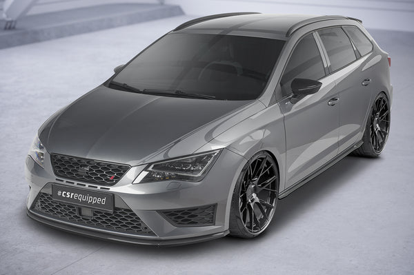 Lábio do spoiler dianteiro com ABE para Seat Leon Mk3 (5F) FR / Cupra Pré-Facelift 2013-2016