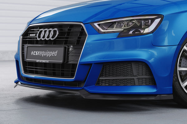 Splitter delantero con ABE para Audi A3 8V S-Line / S3 sedán y cabrio, facelift 2016-2020