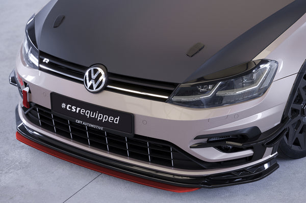Lámina de splitter delantero (central) con ABE para VW Golf 7 R facelift 2017-2021, para labio CSL625