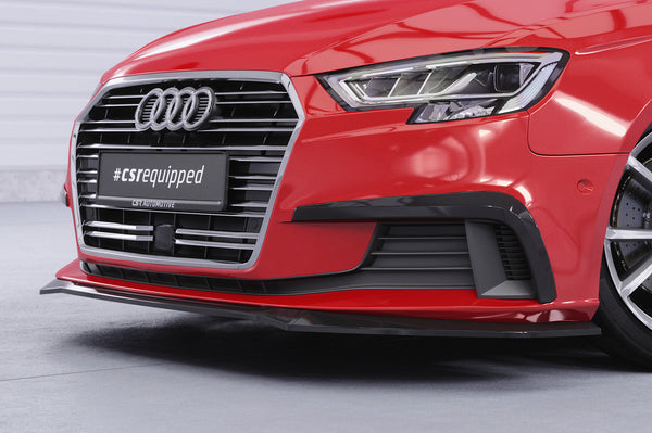 Front Spoiler Lip with ABE for Audi A3 8V Sedan and Cabriolet Facelift 2016-2020 (not S-Line)