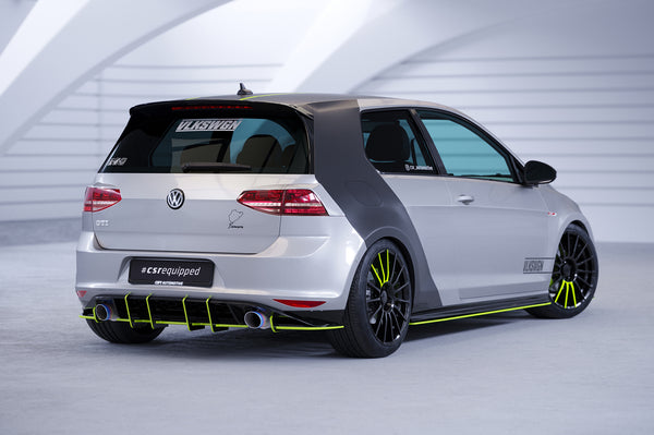 Difusor trasero racing | Faldón trasero para VW Golf 7 GTI pre-facelift 2012-2017 (HA332)