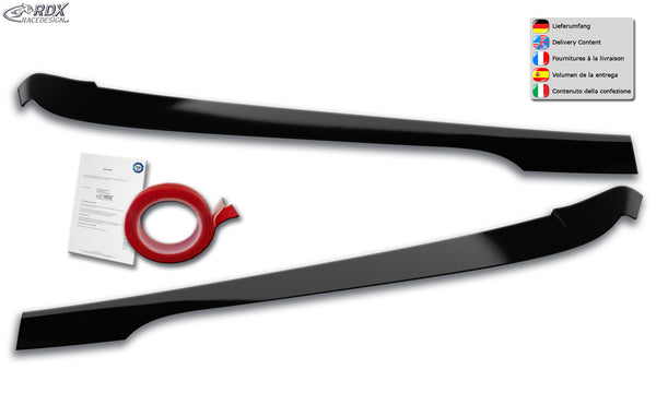 Pestañas de faros para BMW Serie 3 G20 G21 negro brillo - RDX