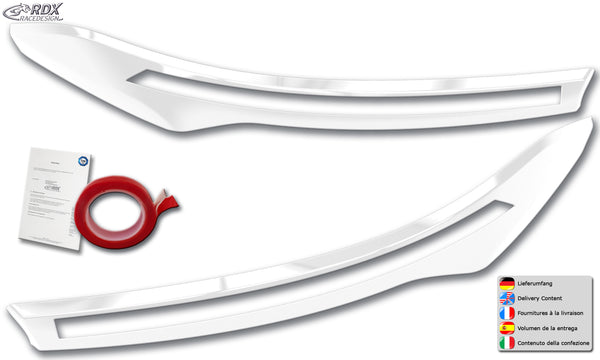 Pestañas de faros para MAXUS DELIVER 9 (2020+) blanco brillo - RDX