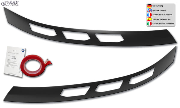 Pestañas de faros para VW Transporter / Shuttle / Caravelle (2025-actualidad) blanco brillo - RDX