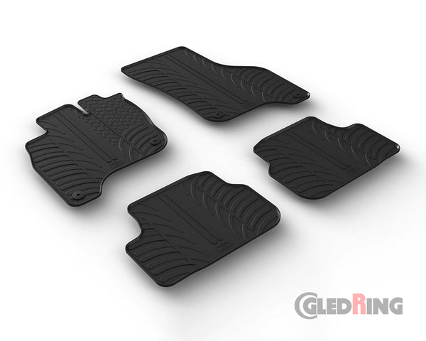 Alfombrillas de goma Volkswagen e-Golf 7 (2014–2020) eléctrico - GledRing