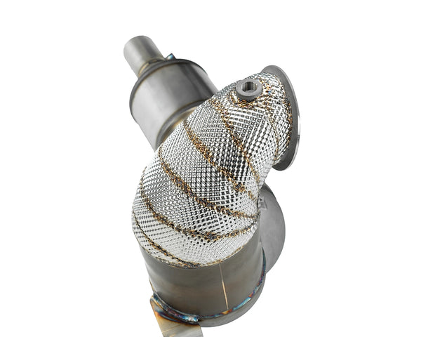 Downpipe para VW Golf 8 R / Audi S3 8Y, Cupra Formentor 4Drive, Tiguan R (2.0 TSI EA888 Gen 4 AWD, OPF) – Bull-X 76 mm