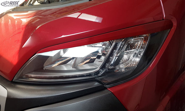 Headlight Covers for FIAT Ducato (2014+) & CITROEN Jumper / Relay (2014+) & OPEL / VAUXHALL Movano (2021+) & PEUGEOT Boxer (2014+) & TOYOTA ProAce Max (2024+) & IVECO eSuperJolly (2026+) & RAM ProMaster (2013+) Light Brows - RDX