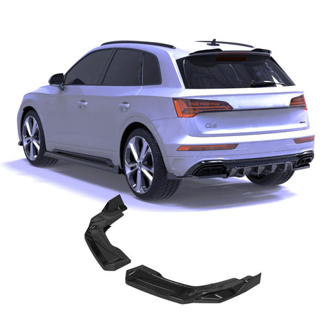 Splitters Laterais Traseiros Audi Q5 FY S line / SQ5 facelift (2020-2024) - APEX Preto Brilhante