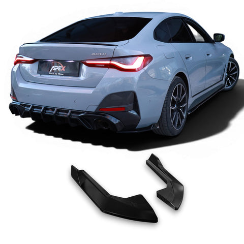 Rear Side Splitters BMW 4 Series G26 (2021+) - APEX Gloss Black
