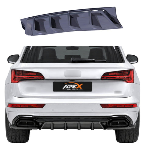 Difusor Traseiro Audi Q5 FY SQ5 / S line facelift (2020-2024) - APEX Preto Brilhante