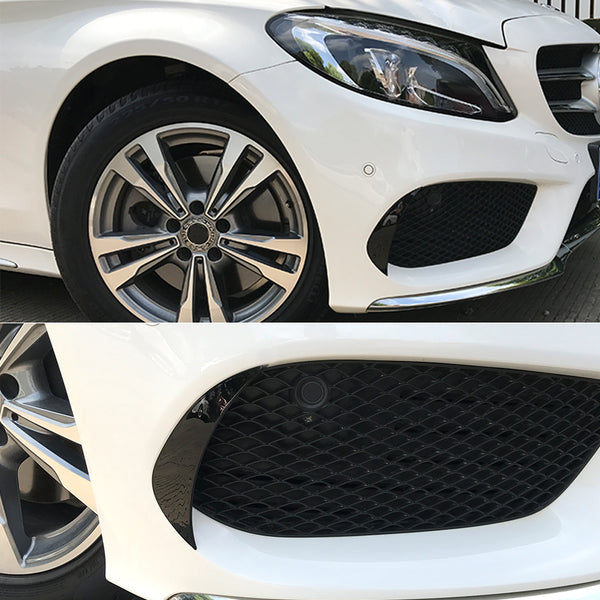 Front Flaps (Canards) Mercedes C-Klasse W205 / S205 AMG Line vor dem Facelift (2014-2018) - GCP Glanzschwarz