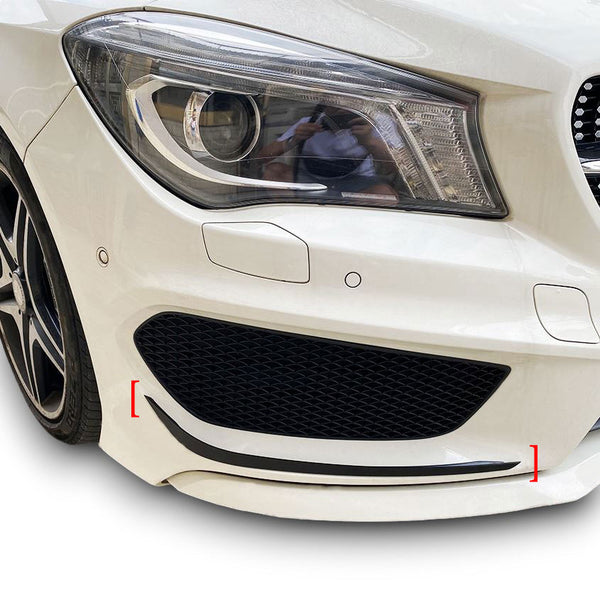Front Flaps (Canards) Mercedes CLA C117 AMG Line vor dem Facelift (2013-2016) - GCP Schwarz