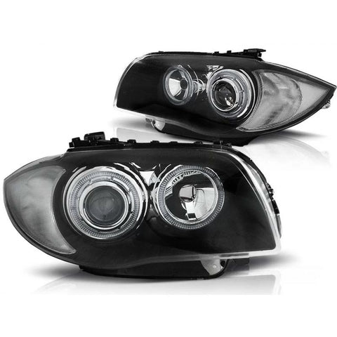 Faróis Angel Eyes BMW Série 1 E81 E82 E87 E88 (2004-2011) - KITT Conjunto LED ABBMHX6010440