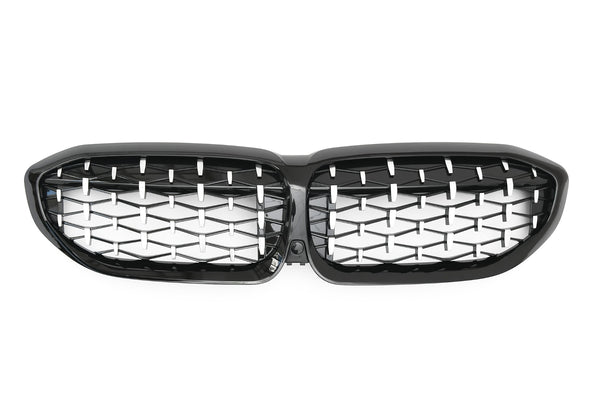 Grelha BMW Serie 3 G20 / G21 Antes do LCI (2019-2022) - GCP Diamond Style Preto / Cromado