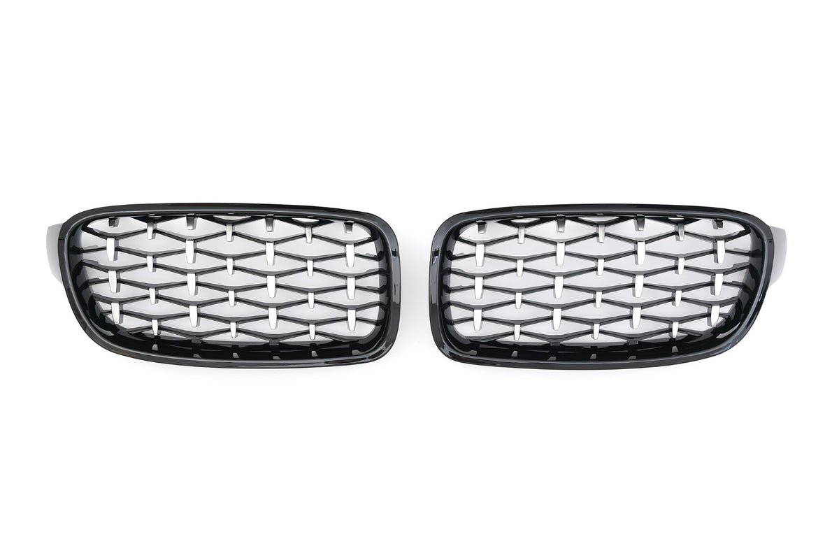 Grille BMW 3 Series F30 / F31 (2011-2019) – Black / Chrome – view 2