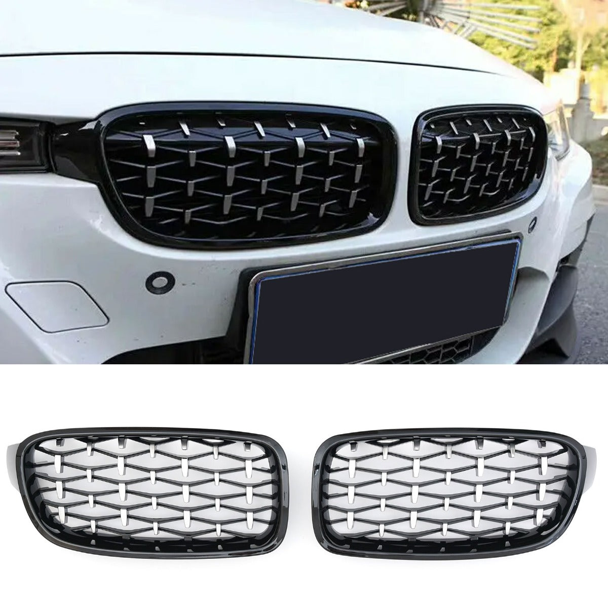 Grille BMW 3 Series F30 / F31 (2011-2019) – Black / Chrome