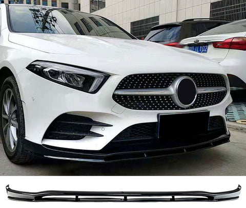 Lip Spoiler Frontal Mercedes Classe A W177 / V177 AMG Line / A35 (2018+) - GCP Preto Brilhante