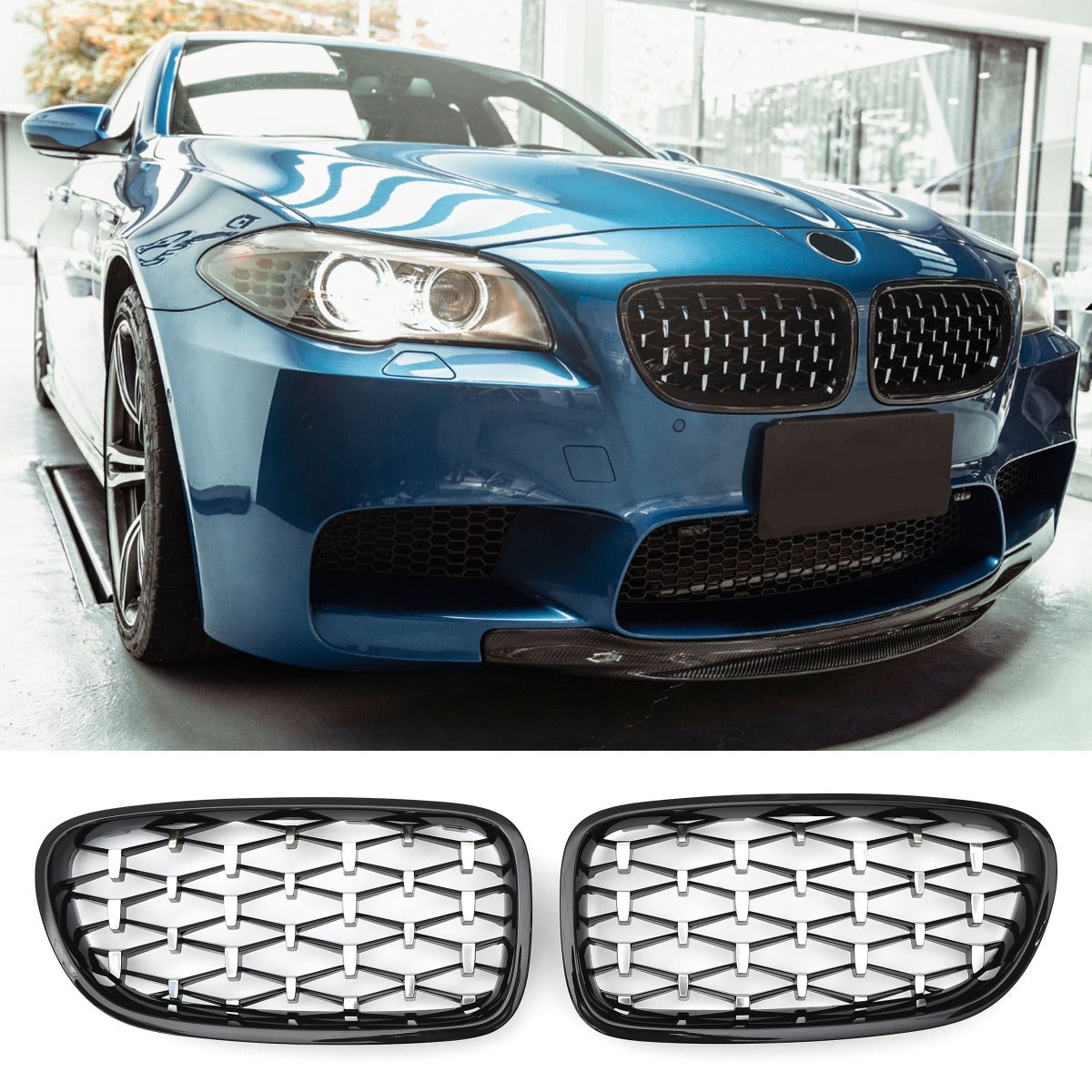 Grille BMW 5 Series F10 / F11 (2010-2017) – Black / Chrome