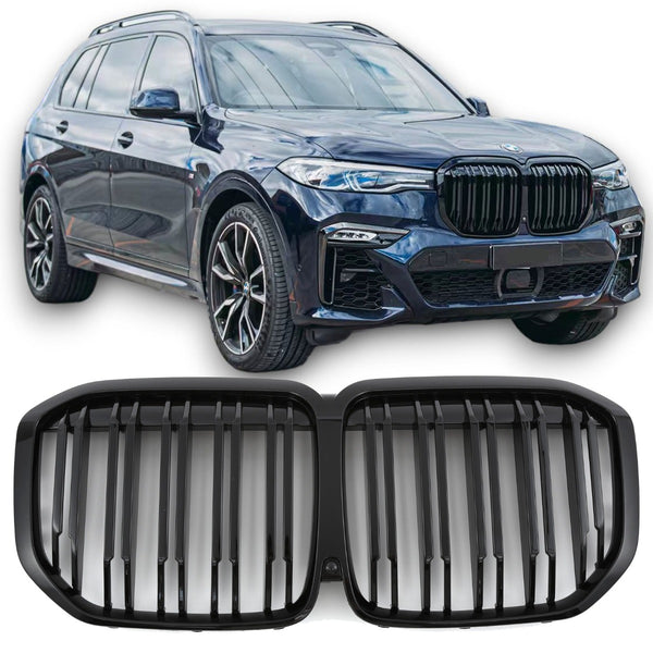 Grelha BMW X7 G07 Antes do LCI (2019-2022) - GCP Double Bar Preto Brilhante