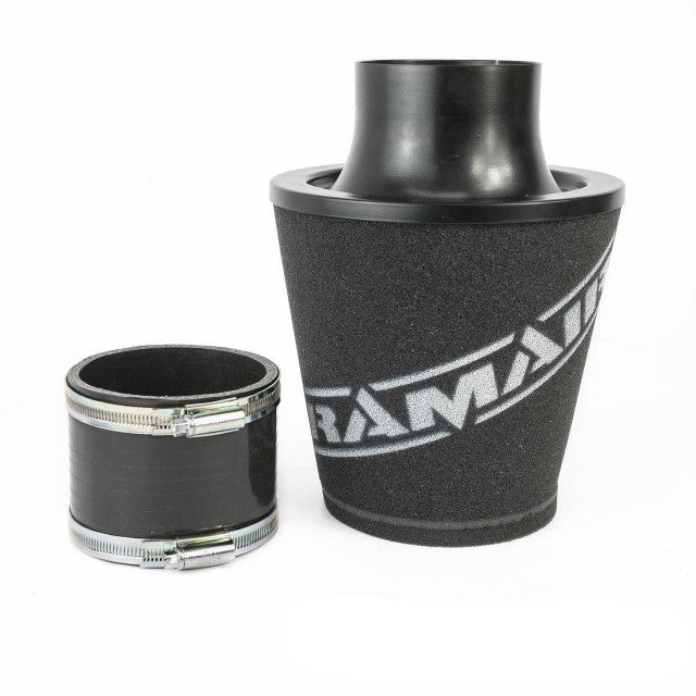 Cone Air Filter 90 mm Neck with Silicone Coupler, Black, Universal – JS-175-90-BK-KIT