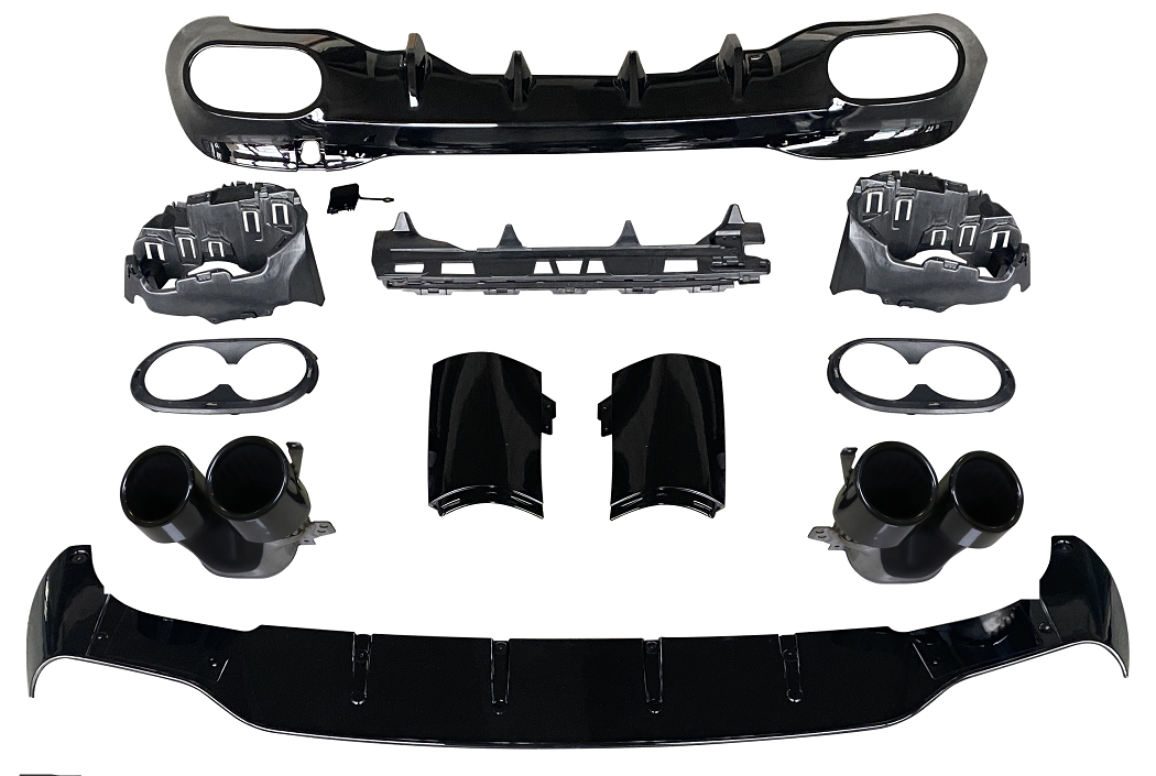 Rear Diffuser + Exhaust Tips Mercedes CLA W118 / C118 AMG Line (2019+) – view 2