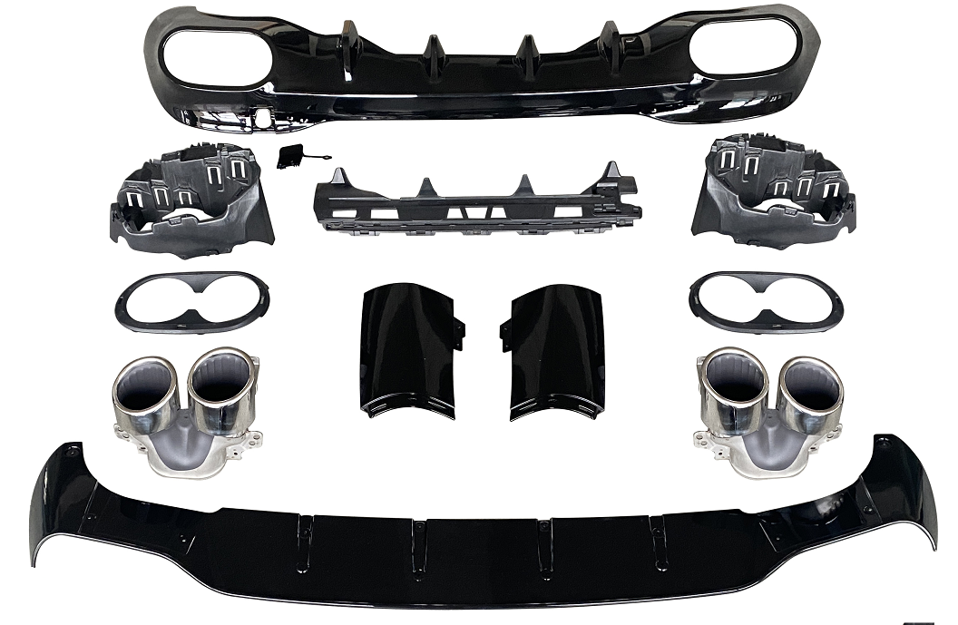 Rear Diffuser + Exhaust Tips Mercedes CLA W118 / C118 AMG Line (2019-2023) – view 2