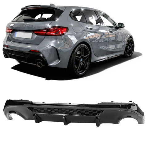 Difusor Traseiro BMW Serie 1 F40 M Sport (2019-2024) - GCP Preto Brilhante
