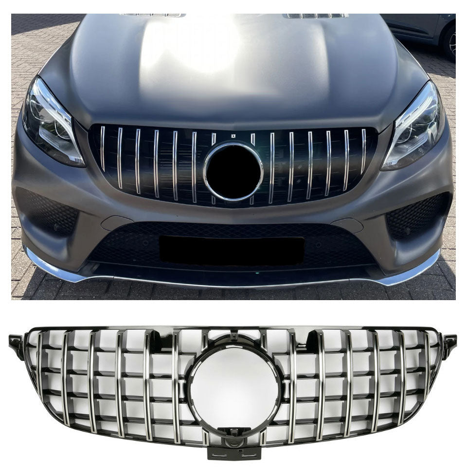 Grille Mercedes GLE W166 Facelift (2015-2019) – Black / Chrome