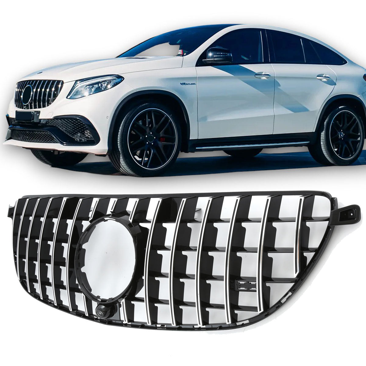 Grille Mercedes GLE W166 / C292 GLE 63 AMG (2015-2019) – Black / Chrome