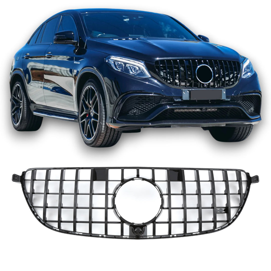 Grille Mercedes GLE W166 / C292 GLE 63 AMG (2015-2019) – Gloss Black