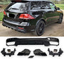 Rear Diffuser + Exhaust Tips Mercedes GLE W166 AMG Line (2015-2019) – Gloss Black