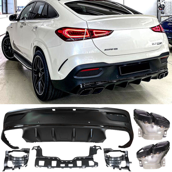 Rear Diffuser + Exhaust Tips Mercedes GLE C167 AMG Line (2019-2023) - GCP