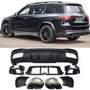 Rear Diffuser + Exhaust Tips Mercedes GLS X167 AMG Line (2019+) – Black