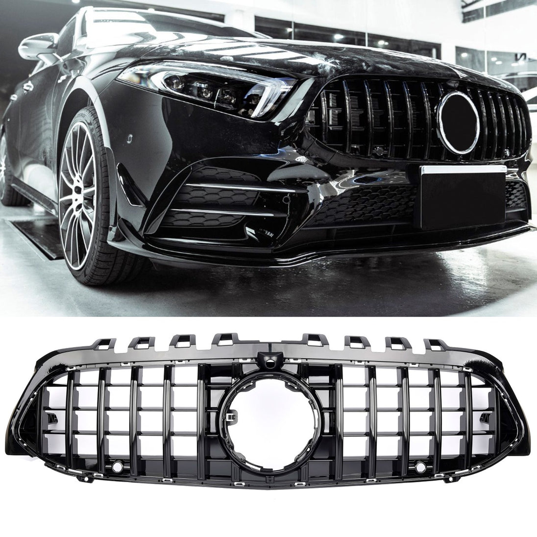 Grille Mercedes A-Class W177 / V177 Pre-Facelift (2018-2022) – Gloss Black
