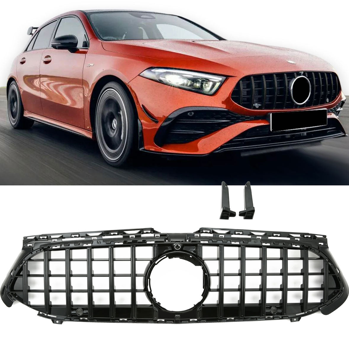 Grille Mercedes A-Class W177 / V177 Facelift (2023+) – Gloss Black