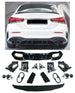 Rear Diffuser + Exhaust Tips Mercedes A-Class V177 AMG Line (2018+) – Black / Chrome