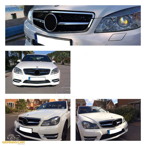 Kühlergrill Mercedes C-Klasse W204 / S204 (2007-2014) - GCP Schwarz / Chrom