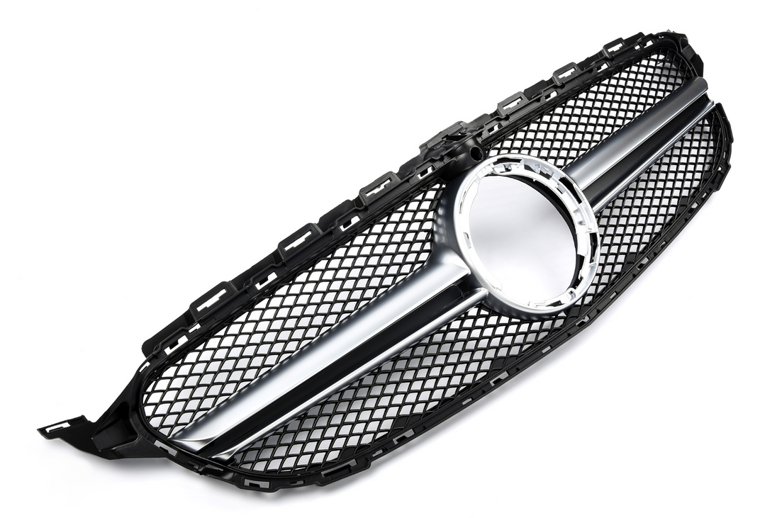 Grille Mercedes C-Class W205 / S205 / C205 / A205 Avantgarde / AMG Line (2018-2021) – Silver