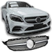 Grille Mercedes C-Class W205 / S205 / C205 / A205 Avantgarde / AMG Line (2014-2018) – Black / Chrome