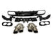 Rear Diffuser + Exhaust Tips Mercedes C-Class C205 / A205 AMG Line (2014-2021) – Black / Chrome
